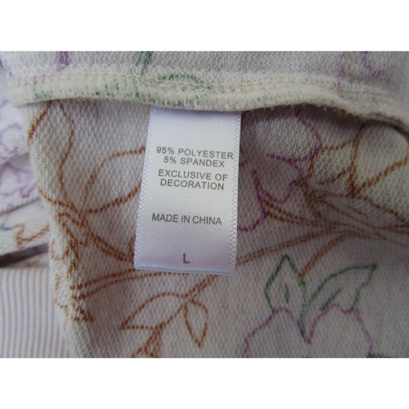 Cuddl Duds Multi Color Turtle Neck Open Front Cardigan Lounge Wear Pockets L - Picture 7 of 8